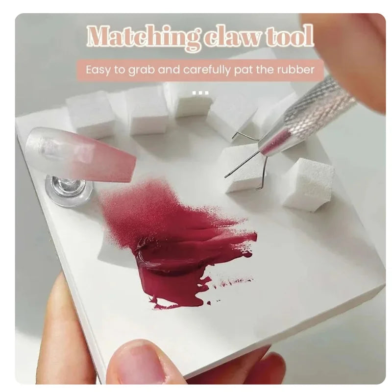 50pcs Ombre Sponge for Nails, Soft Gradient Nail Sponge with Grabbing Pen Ombre Nail Brush French Tip Tool Manicure Design Acces