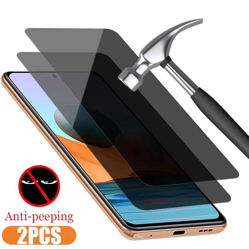 2PCS Anti Spy Screen Protector for Xiaomi Poco X3 Pro Privacy Glass on Redmi Note 10 Pro 10S 11Pro 5G 11Pro Plus 11S 12 Pro Plus