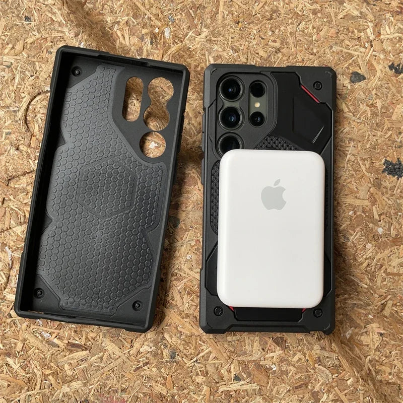 Shockproof Monarch Magnetic Case for Samsung Galaxy S26 Ultra S25 S23 S24 Plus Rugged Kevlar Ua-g for Magsafe Protective Cover