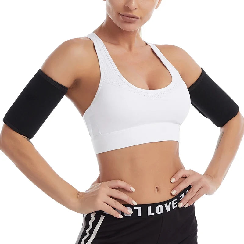 YBFDO Women Body Shaper Arm Slimming Shapewear Sauna Sweat Fitness Wrap Belt Shaper Sleeves Workout Gym Arm Shaper Trainer Bands