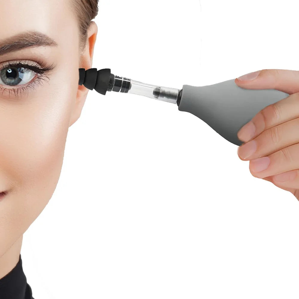 Ear Pressure Tool Portable Ear Pressure Relief Suction Device Wih 3 Sizes Of Earplugs Inner Ear Pressure Relief Tool for Headach