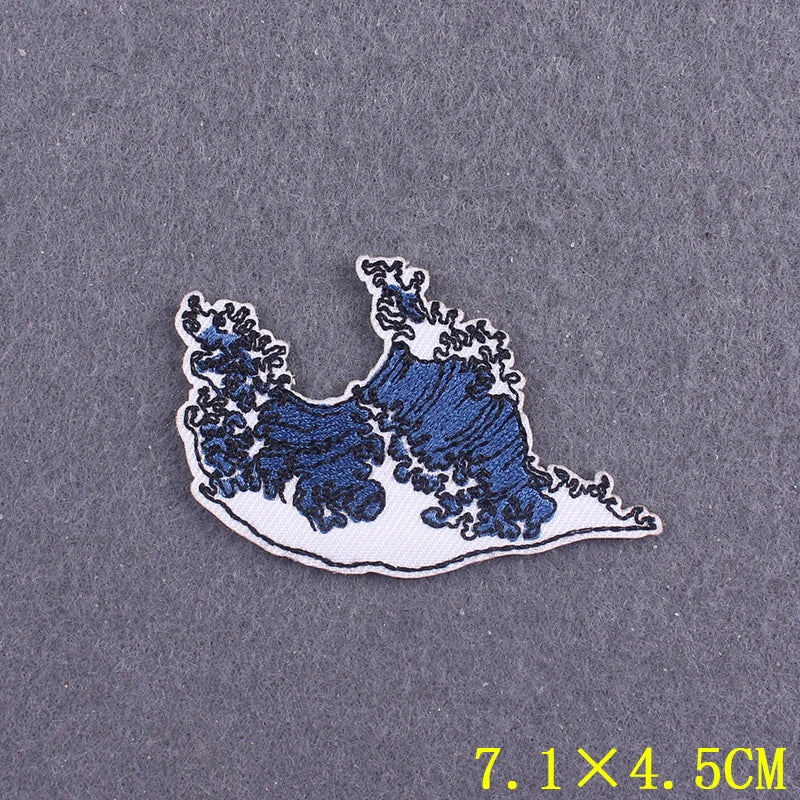 Hiking Adventure Patches For Clothing Stickers DIY Hook Loop Badges Camping Embroidery Patch Iron On Patches On Clothes Stripes