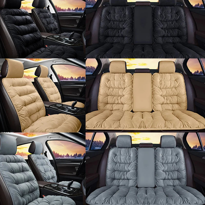 SEAMETAL Car Warm Seat Cover for Winter Thicken Soft Plush Seat Cushion Auto Protector Pad Universal for Suv Pick-Up Truck Sedan