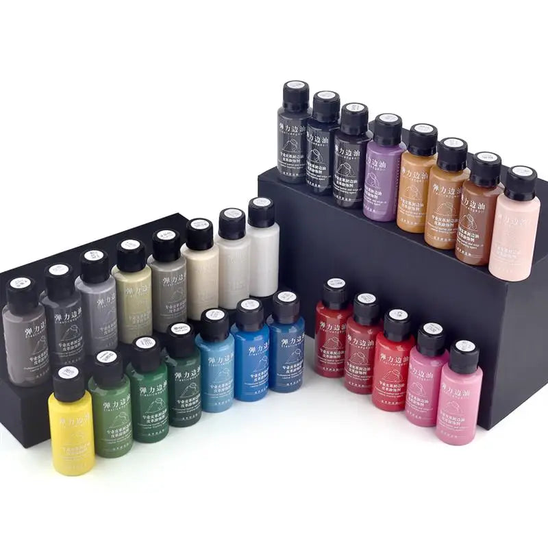 30ml Stretch Matte Elastic Edge Sealing Oil Leather Dye Coloring Coats Edges Repair Wrap Liquid DIY Leather Craft Paint Pigment