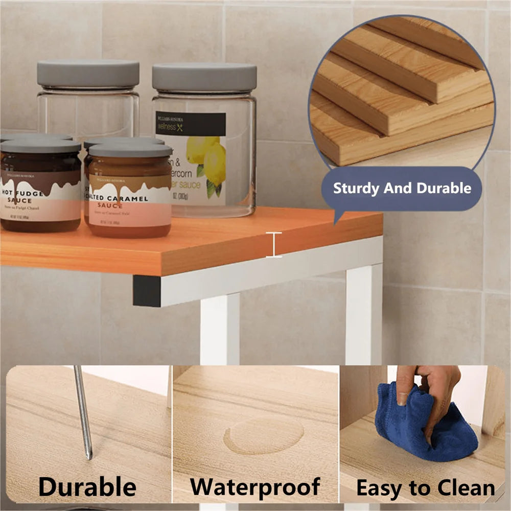 Kitchen Shelf Countertop Storage Rack Double-Layer Oven Microwave Oven Shelf Desktop Storage Rack Kitchen Baker's Rack