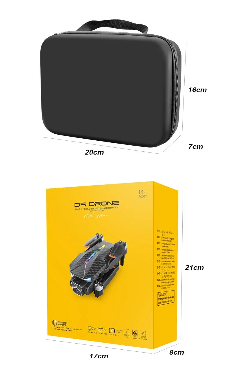 D9 DRONE 8K Professional 4K Three Cameras Brushless No GPS Obstacle Avoidance Optical Flow Position RC Quadcopter Gifts Toys