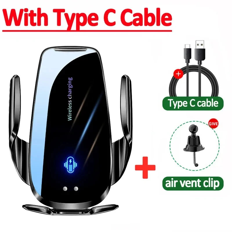 Car Wireless Charger Automatic Car Phone Holder Infrared Induction for iPhone 14 13 12 Xiaomi Samsung 15W Fast Charging Station