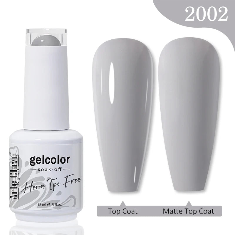 Arte Clavo HEMA TPO FREE Gel Nail Polish Jelly 15ml LED Nail Gel Hybrid Varnish Matt Top Base Coat Nail Art Gellak Primer﻿﻿﻿