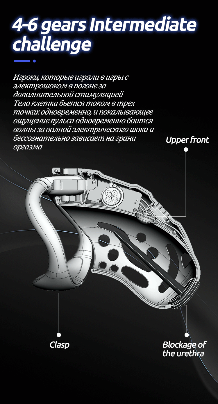 Male electric chastity cage sex toy USB magnetic charging chastity chicken cage penis ring Male 3 size 9 frequency chastity cage