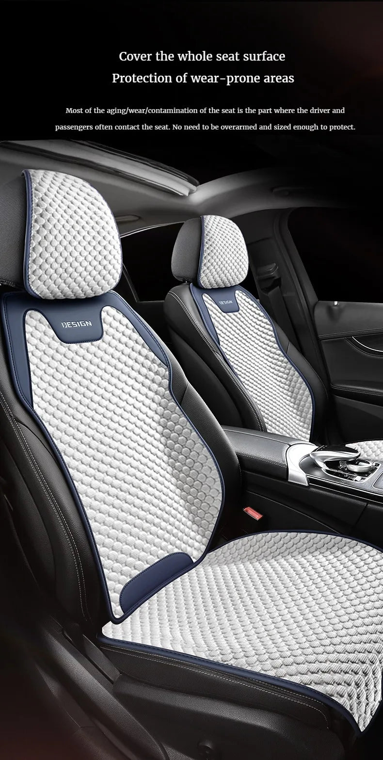 Ice Silk Car Seat Cushion Ventilation Comfortable, Durable Four Seasons Universal Split Single Car Front Seat Cover