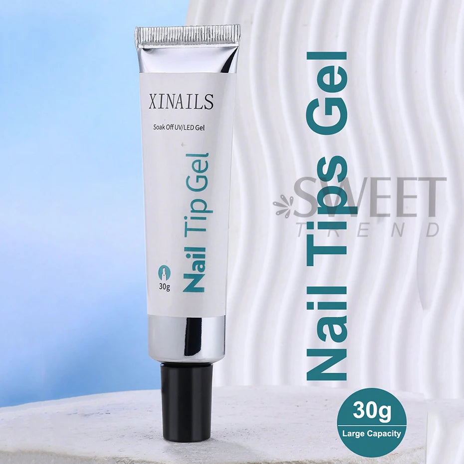 30g Soft Nail Tips Gel Transparent Patch Gel For False Nails Extension Strong Adhesive Tube Tip Glue UV Soak Off Manicure Tools