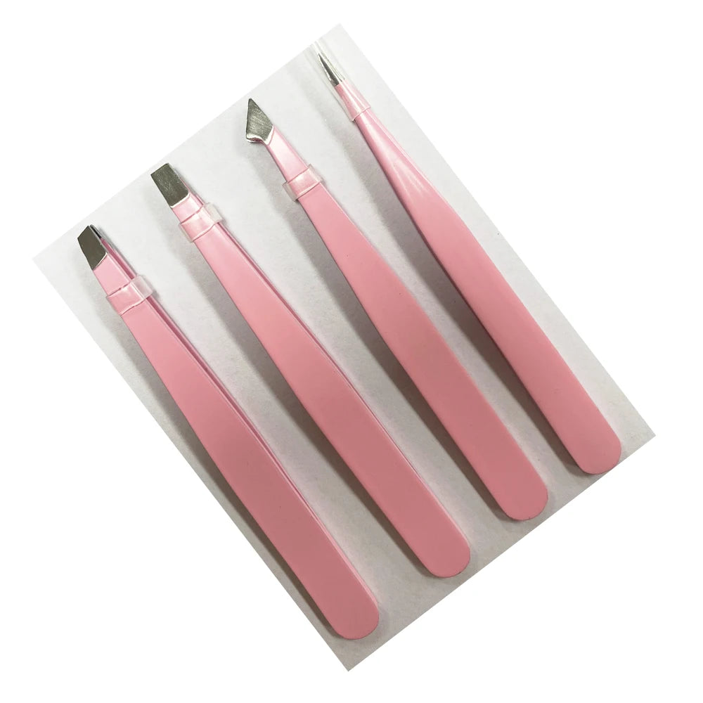 4PCSTweezers Suit-Professional Stainless Steel Eyebrow Tweezers-Very Precise Removal Of Facial Hair, Debris And Endogenous Hair
