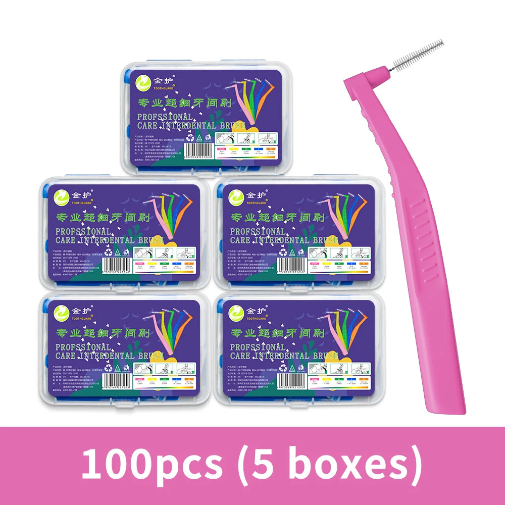 Angled Interdental Brush For Orthodontic Braces Micro Soft Brush For Dental Brackets Cleaning L Shaped Short Handle Brushes