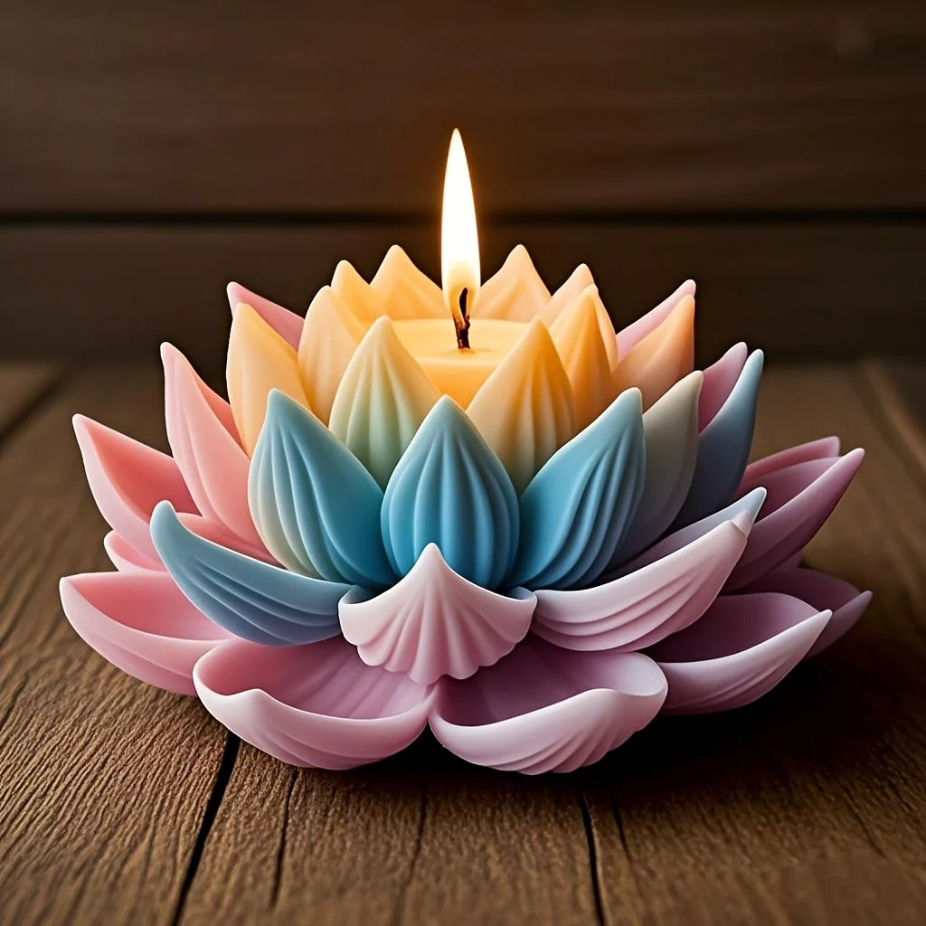 Silicone Lotus Mold, DIY Aromatherapy Candle Craft, Wedding Decoration Rose Candle Making Set, Valentine's Day Flower Mold