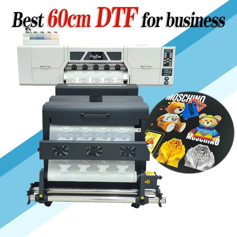 60cm Fayon DTF Printer Printing Machine High Quality With Dual XP600 High Resolution