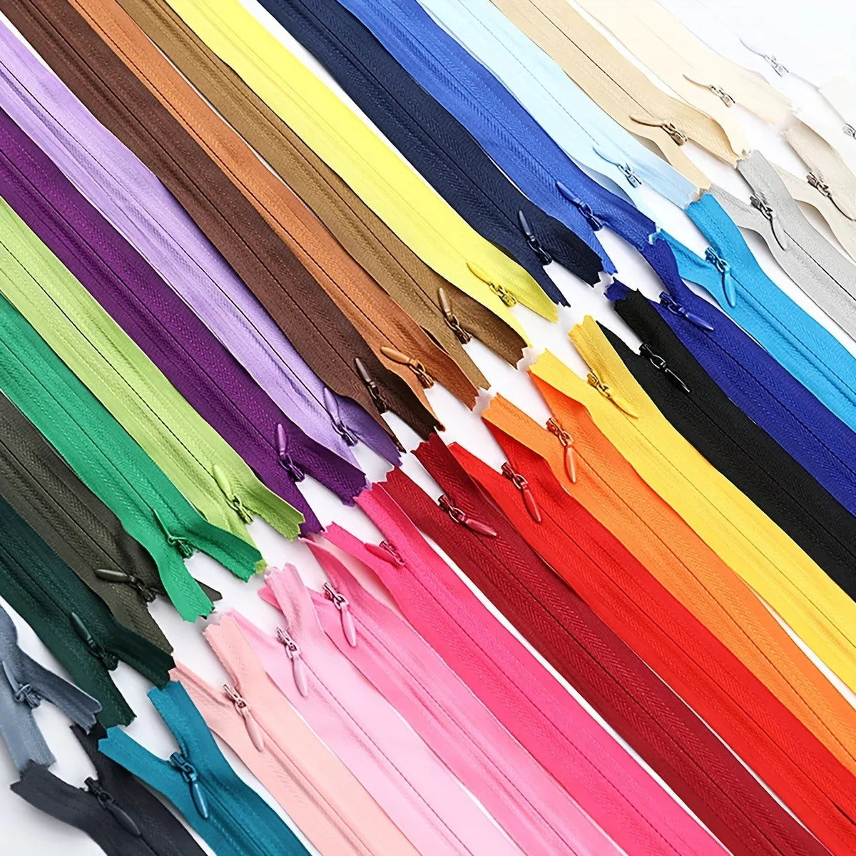 5 pcs 18cm-60cm Invisible zippers - various colors, suitable for premium hidden zipper dresses, pants, shirts, pockets, etc