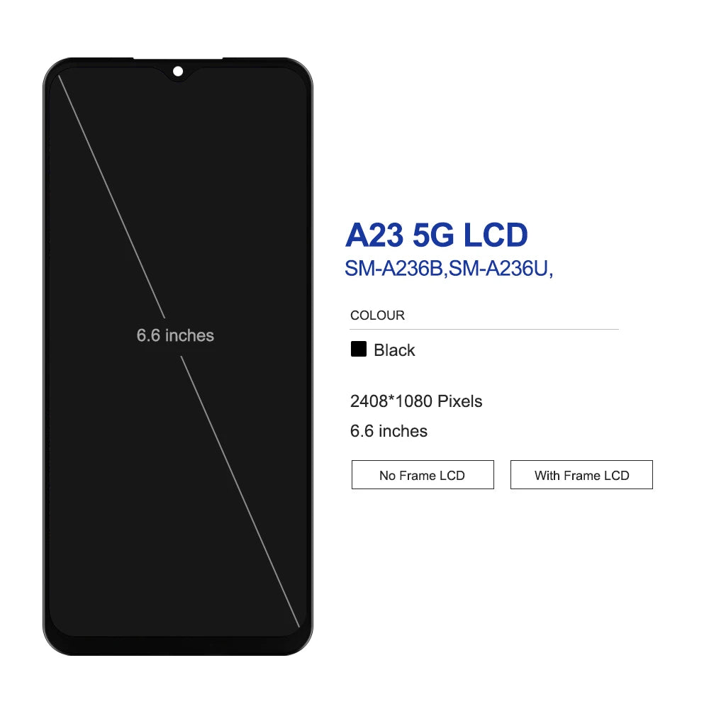 6.6" For Samsung A23 5G A236 LCD Display Touch Screen Digitizer Assembly For Samsung A236B A236U A236U1 LCD