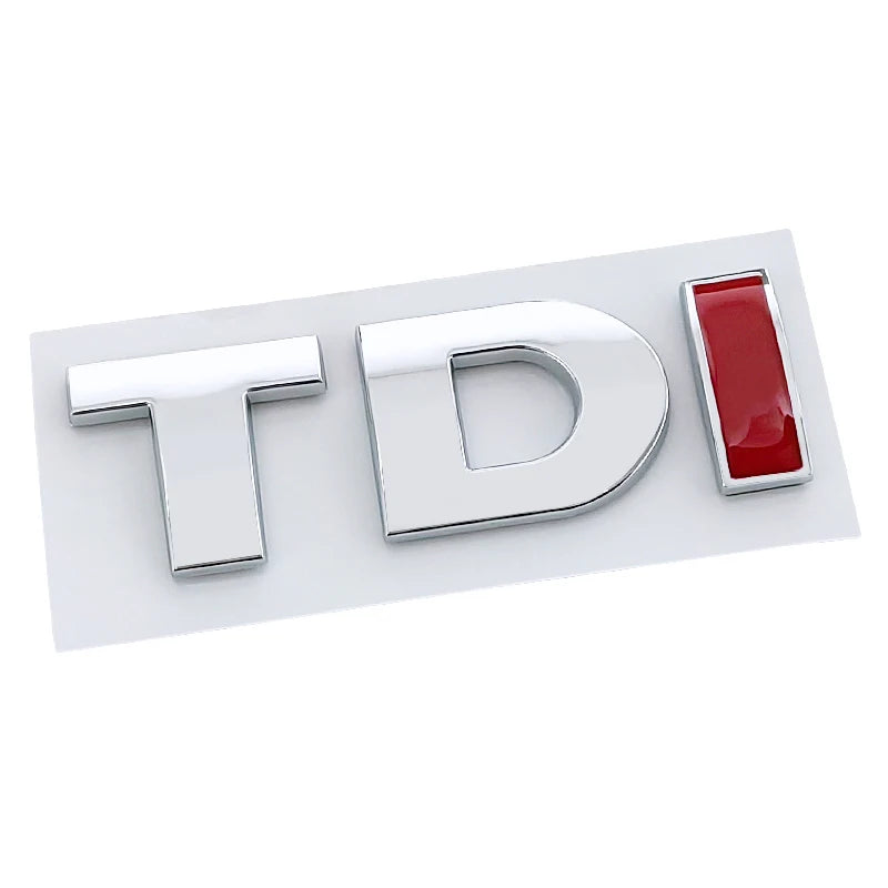 3d ABS Black Logo TDI Emblem Car Trunk Badge For VW Passat Jetta Touareg Tiguan Touran Golf 4 5 6 Caddy TDI Sticker Accessories