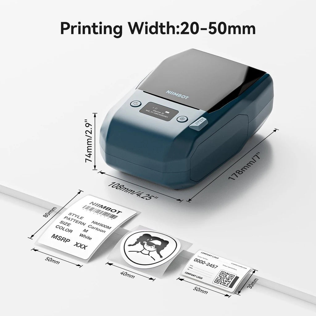 NIIMBOT M2 Portable Thermal Transfer Self-adhesive Label Printer Multi-function Label Making Machine Printer Without Ink