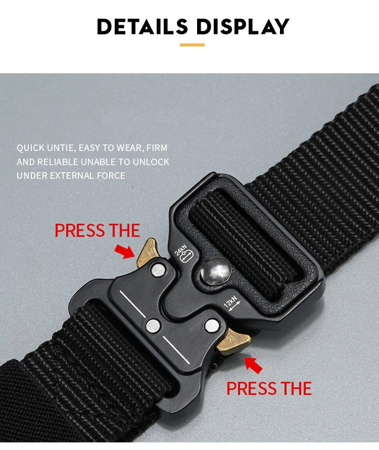 Men Belt Outdoor Hunting Outdoors Belt Multi-Function Buckle Nylon Belt High Quality Canvas Belt