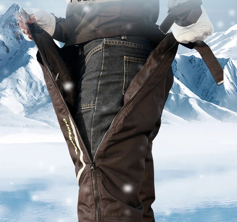 AMU Motorcycle Quick Take Off Waterproof Windproof Thermal Protective Pants Gor Men And Women