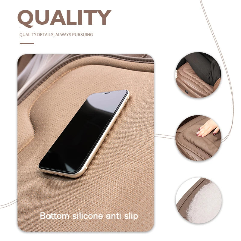 Four Seasons Universal Car Seat Cover Breathable Leather Car Seat Waist Cushion Covers Auto Interior Seats Interior Accessories