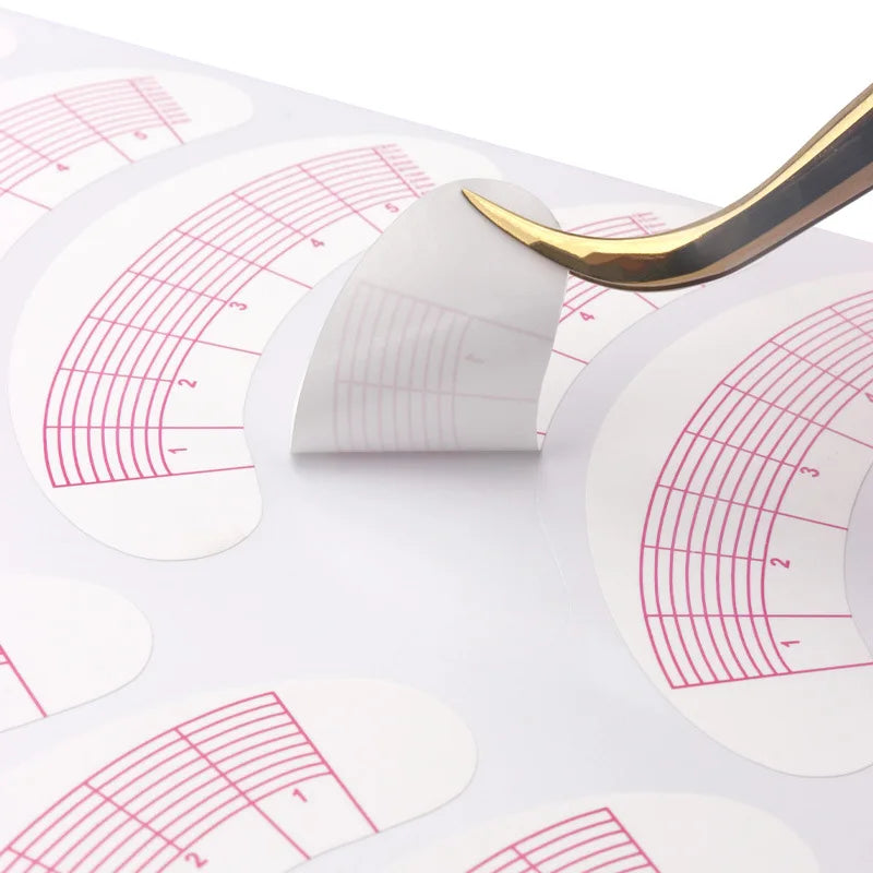 70 Pairs Eyelash Mapping Stickers Under Eye Positioning Tips Sticker for Lashes Extension Practice Eye Pads Paper Patches Tools