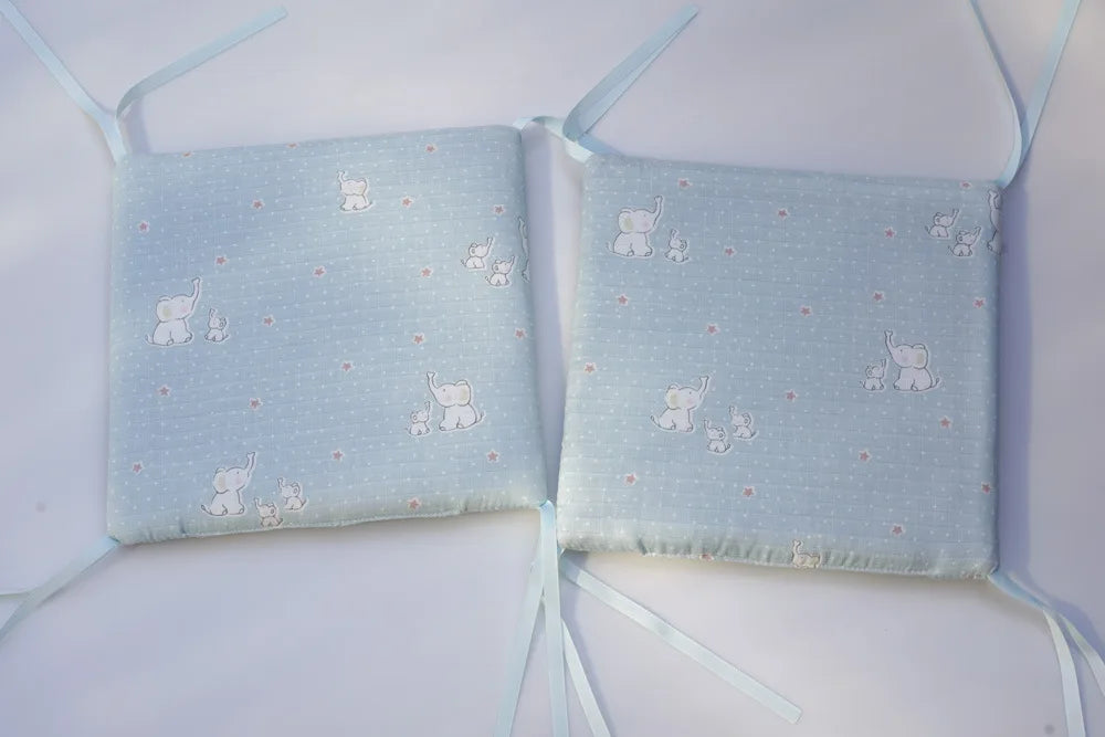 Baby Bed Bumper Newborn Bed Guardrail Anti-collision Removable Washable Baby Bed Safety Rails 6Pcs