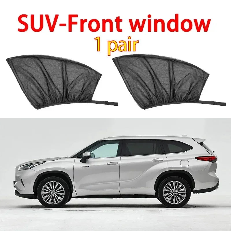 2 or 4pcs screen window set premium window sunshade breathable mosquito net for front and rear windows, UV protection Accessorie