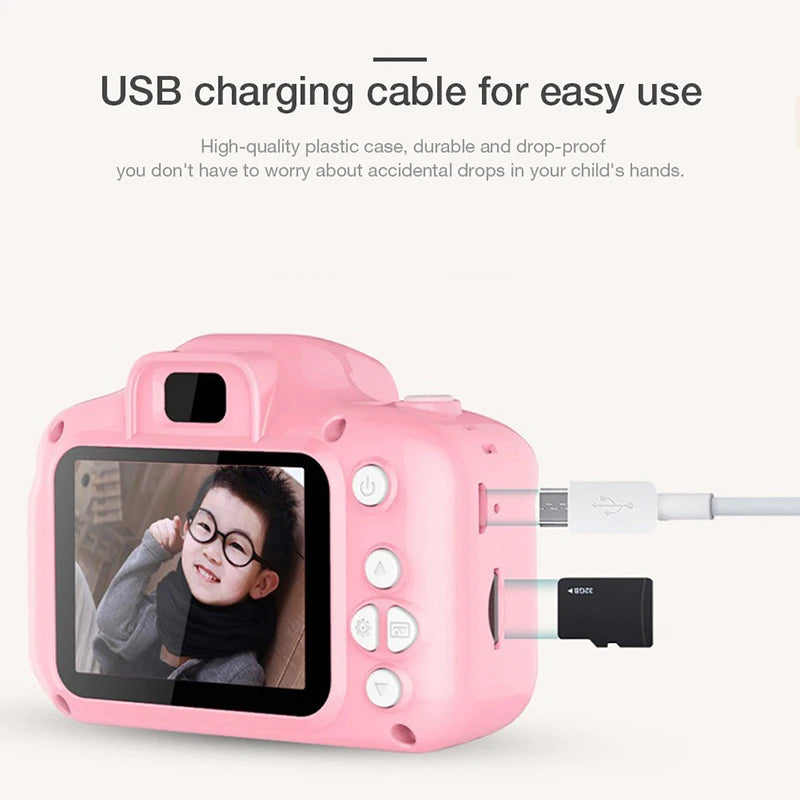 Children's Camera 1080P HD Screen Camera Video Toy 8 Million Pixel Kids Cartoon Cute Camera Outdoor Photography Toy