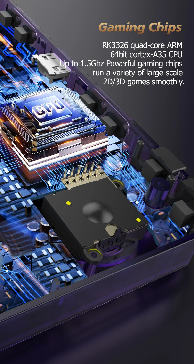 R36H Retro Handheld Video Game Console 3.5 Inch IPS Screen 10000+ Games ARKOS Emulator for PS1/PSP/DC/N64/SS