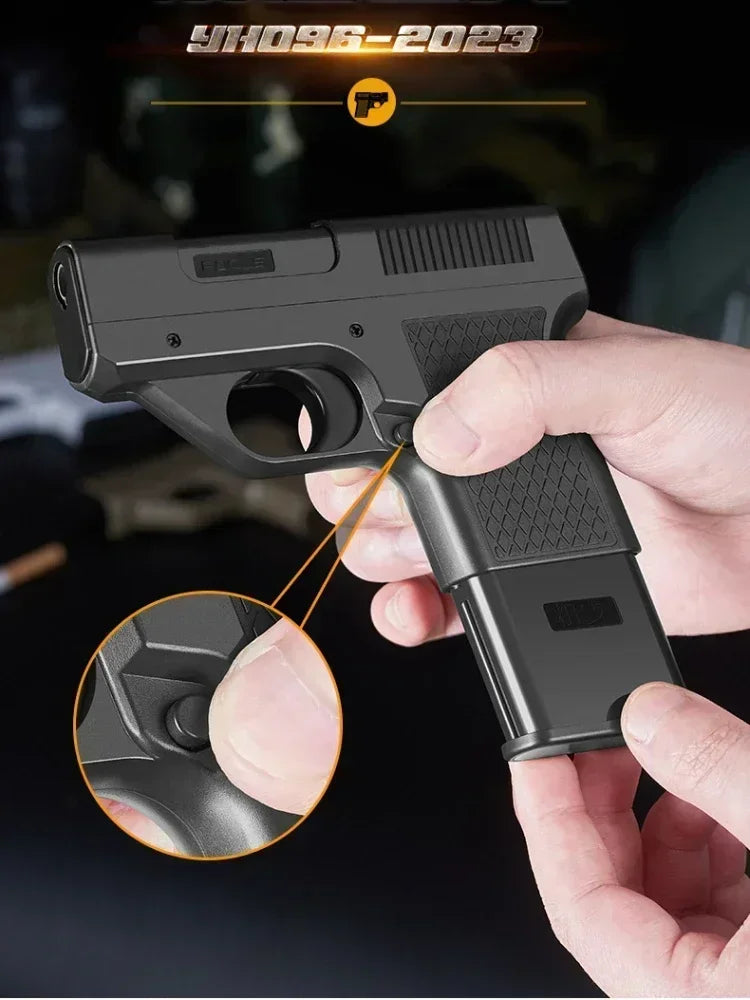 2025 New Clip Gun Butane Gas Lighter Three Capacity Cigarette Holder Windproof Blue Flame Lighter Men's Gift Smoke Accessories