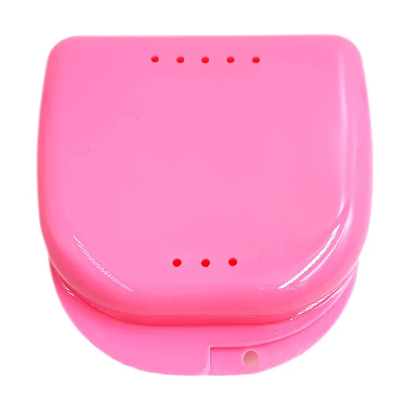 1pcs Denture Tray Box Dental Orthodontic Retainer Box Case Plastic Teeth Container Denture Box False Teeth Protective Case