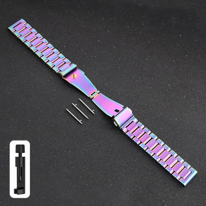 20mm 22mm 18mm 24mm Stainless Steel Strap for Samsung Galaxy Watch 6Classic 6 5 4 5Pro 40mm 44mm 43mm 47mm Gear S3 for Huawei GT