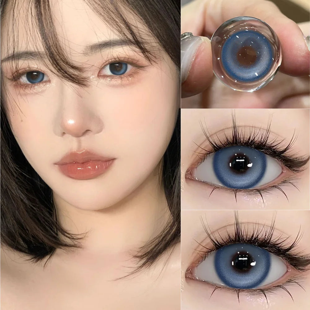 Contact Lenses for Halloween 2PCS Colored Contact Lenses Cosplay Purple Lenses 1Yearl Fashion Color Beauty Lenses Bio-essence