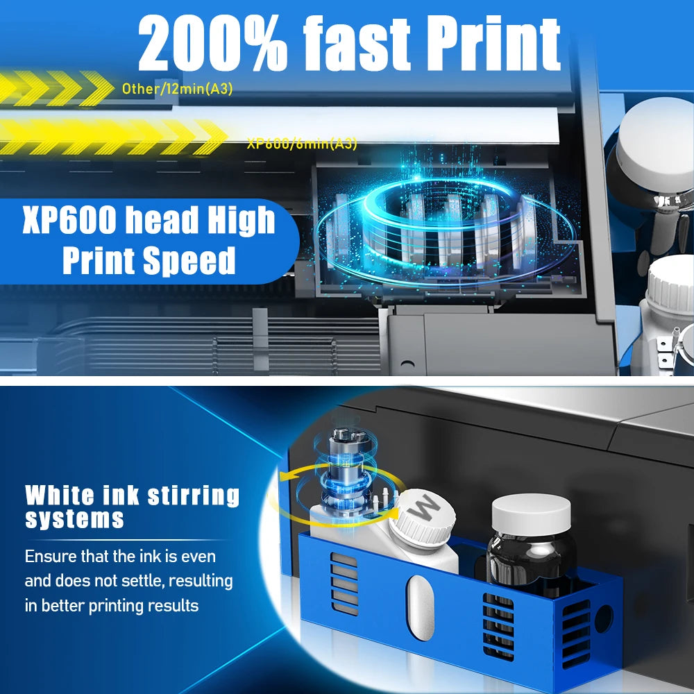 For Epson XP600 DTF Printer A4 Heat Transfer Film t shirt printing machine A4 With Roll Feeder Print on t shirt jeans clothes