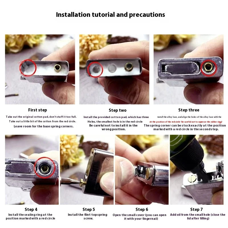Sealing Metal Lighter Sealing Cotton Base ForZip Kerosene Lighter Regular Inner Liner Modified Base Cotton Reduce Volatilization