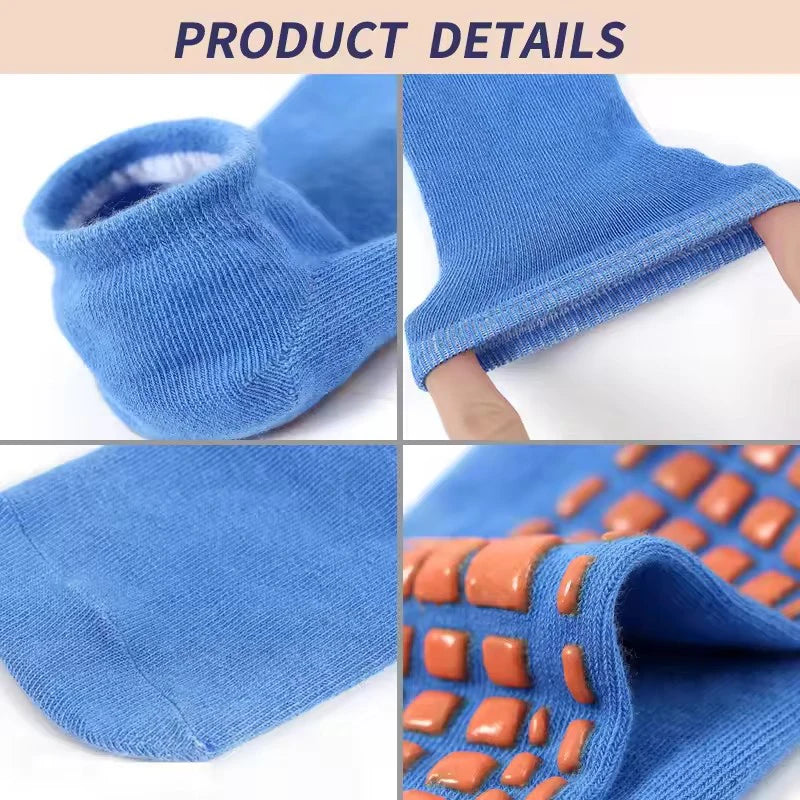 4 Pairs of Pure Cotton Yoga Socks Fitness Pilates Women's Socks Silicone Anti Slip and Wear-Resistant Foot Massage Ankle Socks
