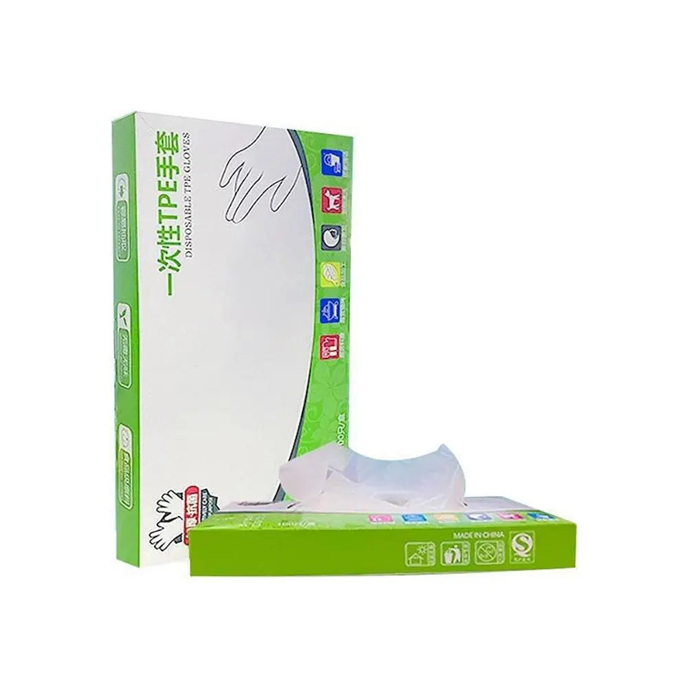 Food Grade Disposable Gloves Portable Non-Slip Acid Work Safety Cleaning Gloves Transparent TPE Latex Free Gloves Wholesale