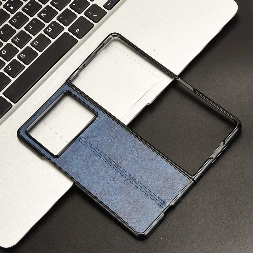 For Tecno Phantom V Fold 2 Case Luxury Leather Skin Texture Ultra Thin Slim Back Cover For Tecno Phantom V Fold2 Phone Cases
