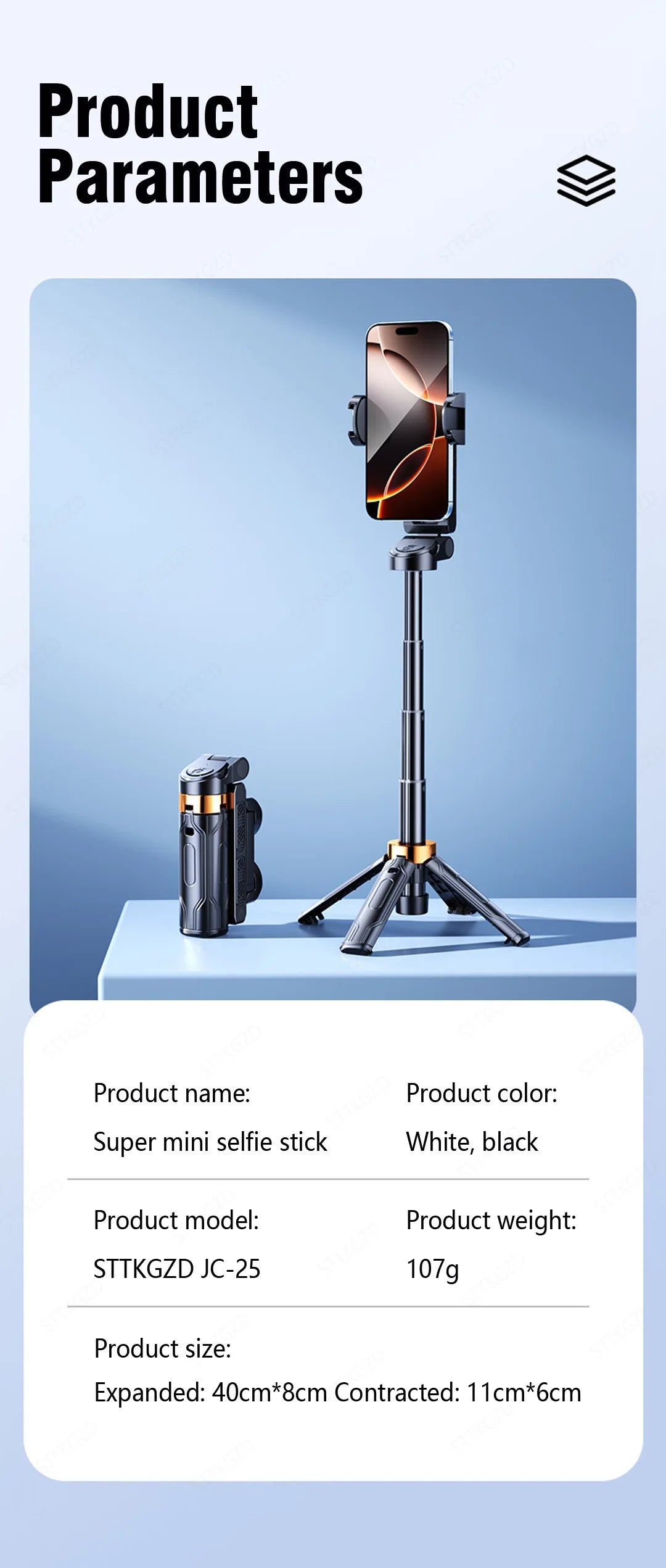 Super Mini Selfie Stick Portable Phone Holder Shooting Aid Versatile Integrated Design Bluetooth Remote For Live Broadcas