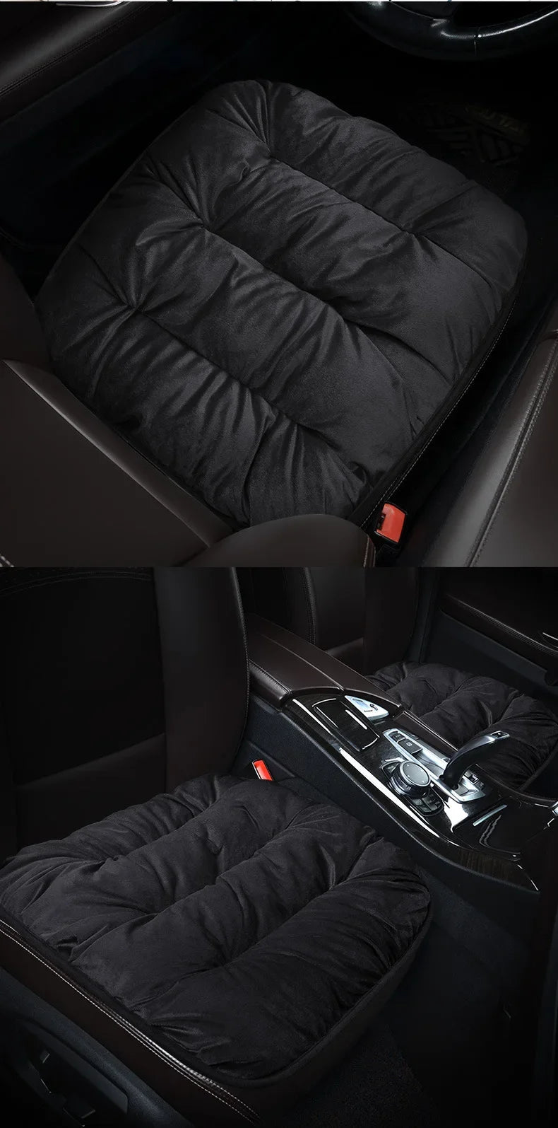 Winter Car Seat Cover with Back Pad Warm Slip-resistant Car Seat Cushion Chair Protector Universal for Suv Pick-Up Truck Sedan