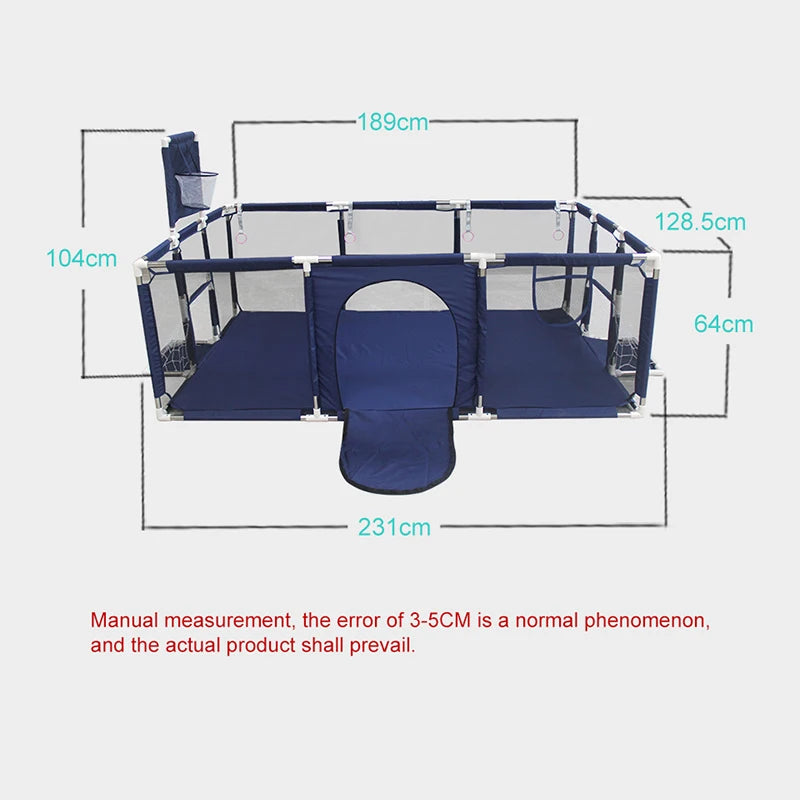 Baby Playpen for Children Large Size Baby Playground Infant Safety Barriers Dry Balls Pool Newborn Stocking Activity Game Park