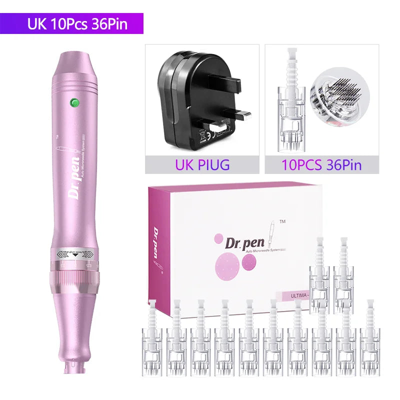 Authentic Dr. Pen Ultima M7 10 Pcs Needles Multi-function Facial Mesotherapy Micro Skin Wireless Electric Derma Beauty Device