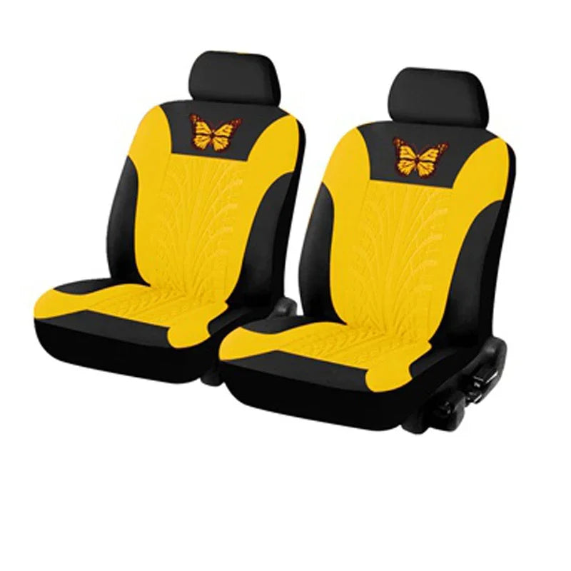 Butterfly Glamour Car Seat Cover Set Premium Bronzing 9-Piece Universal Fit for 5 Seats Fashionable Design Durable Comfortable