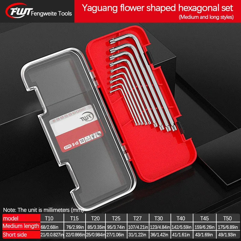 An Allen wrench set T-extended high hardness family car repair no problem in the work of a good assistant