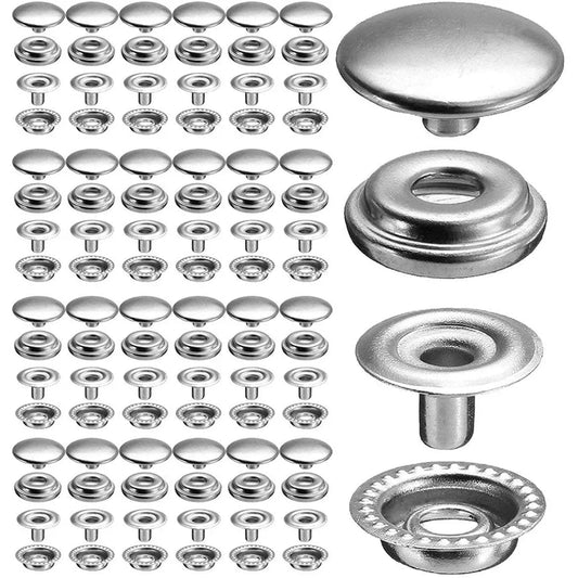 100Sets 10mm Metal Eyelet Grommet Punch Installer Tool Set Durable Kit for Belts Clothes Canvas Curtains Shoes & Tents