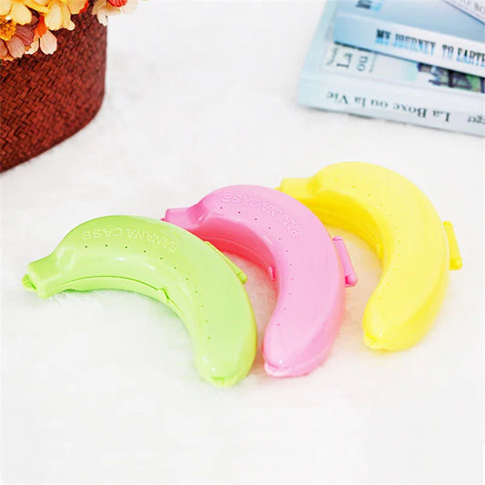 Banana Trip Outdoor Travel Storage Box Cute Banana Case Protector Container Trip Outdoor Lunch Fruit Storage Box Holder