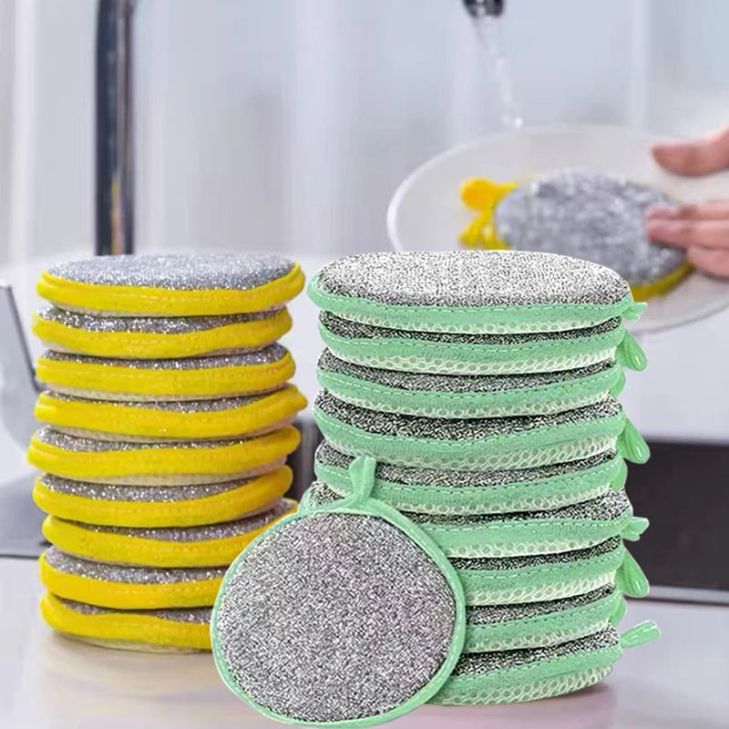 5/10Pcs Dishwashing Sponge Reusable Washable Sponges Double Side Magic Sponge to Wash Dishes Useful Things for Kitchen Clean Tool