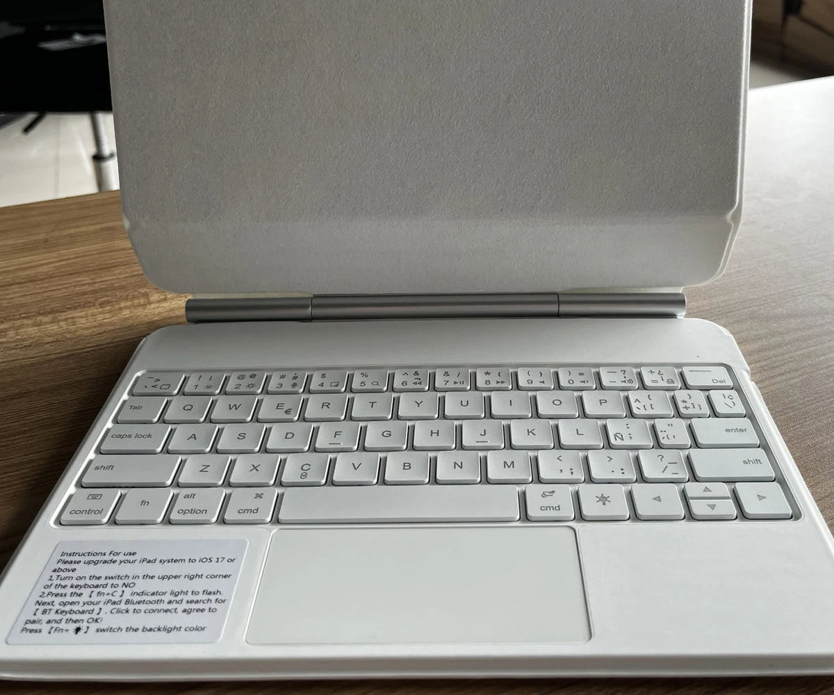 AJIUYU Magic Keyboard Folio For iPad Pro 11 inch (M4) 2024 A2836 A2837 Smart Magnetic Case Multi-touch Backlight Keyboard Cover